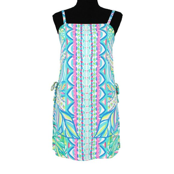 Lilly Pulitzer Sahara Sleeveless Romper Shorts Multicolor Leafy Print 00 XS